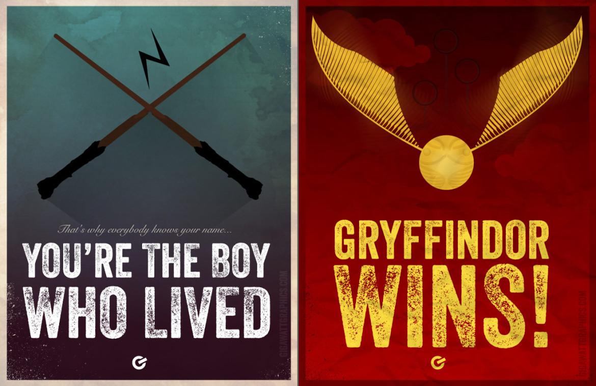 Harry Potter Inspired Posters - Gigawatt Graphics