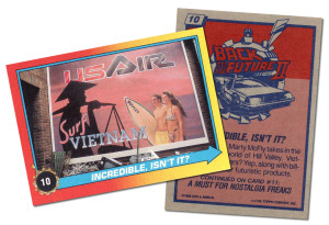 Back to the future II trading cards