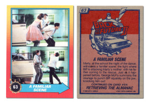 Back to the future II trading cards