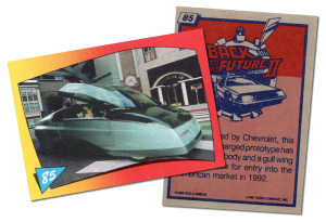 Back to the future II trading cards